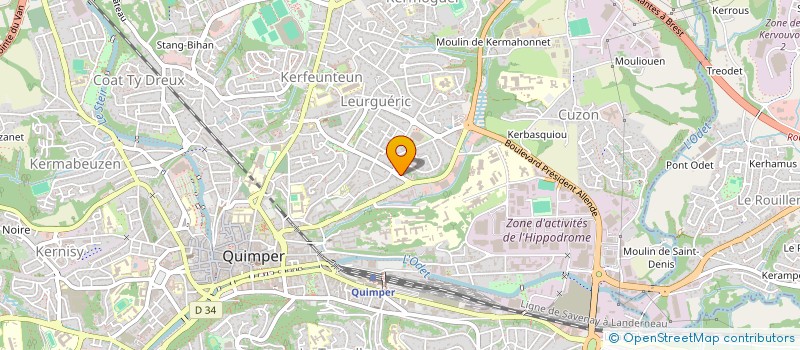 localisation de l'entreprise MADAME GISELE FAVORY à QUIMPER