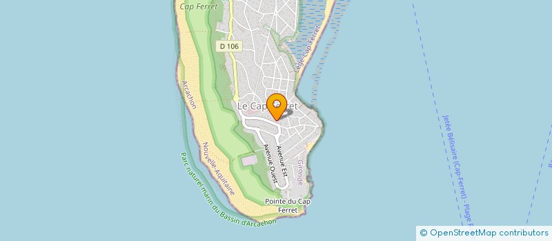 localisation de l'entreprise MADAME GISELE GABORIT  LEGE-CAP-FERRET