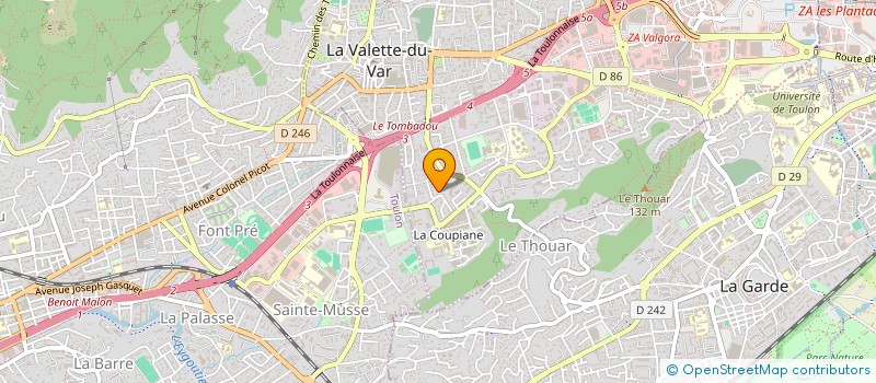 localisation de l'entreprise MADAME GISELE GAWRON  LA VALETTE-DU-VAR