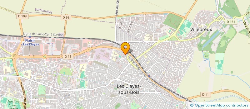 localisation de l'entreprise MADAME GISELE GEVRET  LES CLAYES-SOUS-BOIS