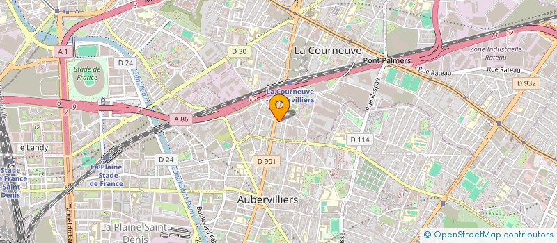 localisation de l'entreprise MADAME GISELE HOGARD à LA COURNEUVE