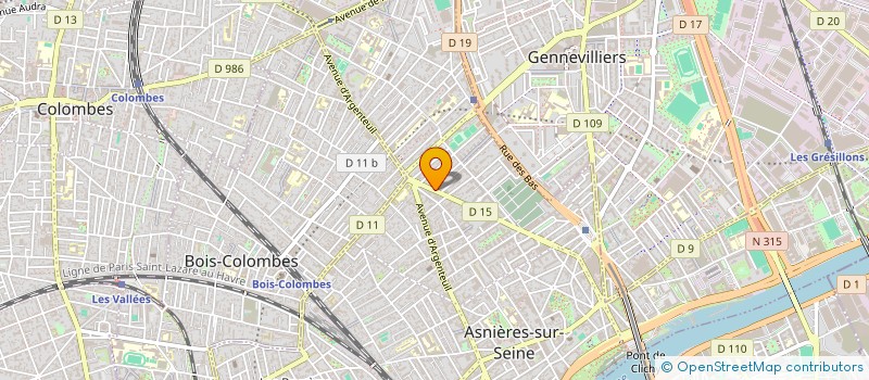 localisation de l'entreprise MADAME GISELE JULIEN  ASNIERES-SUR-SEINE