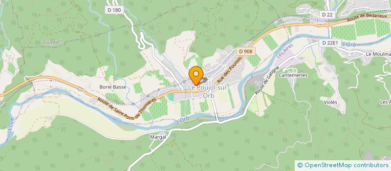localisation de l'entreprise MADAME GISELE MANCEAU  LE POUJOL-SUR-ORB