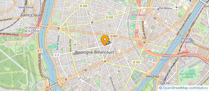 localisation de l'entreprise MADAME GISELE MARY à BOULOGNE-BILLANCOURT