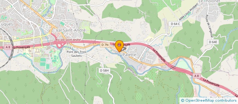 localisation de l'entreprise MADAME GISELE MOREAU  LE THOLONET