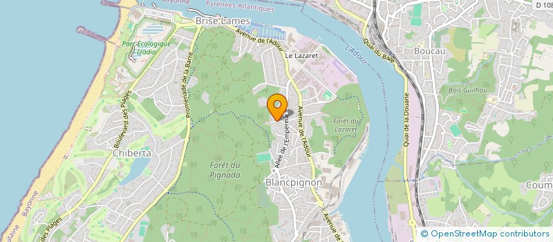 localisation de l'entreprise MADAME GISELE OCAFRAIN  ANGLET