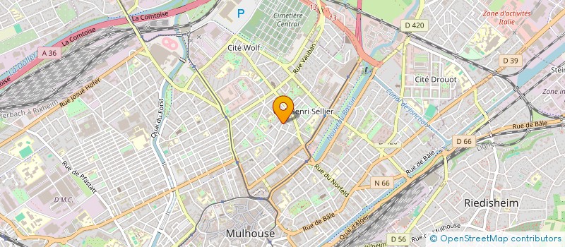 localisation de l'entreprise MADAME GISELE OLGYAY  MULHOUSE