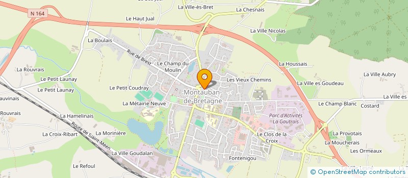 localisation de l'entreprise MADAME GISELE PELLERIN  MONTAUBAN-DE-BRETAGNE