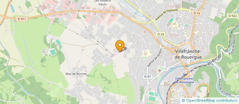 localisation de l'entreprise MADAME GISELE PELRAS  VILLEFRANCHE-DE-ROUERGUE
