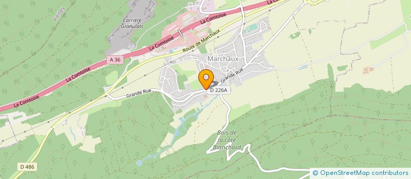 localisation de l'entreprise MADAME GISELE PETITPERRIN  MARCHAUX-CHAUDEFONTAINE