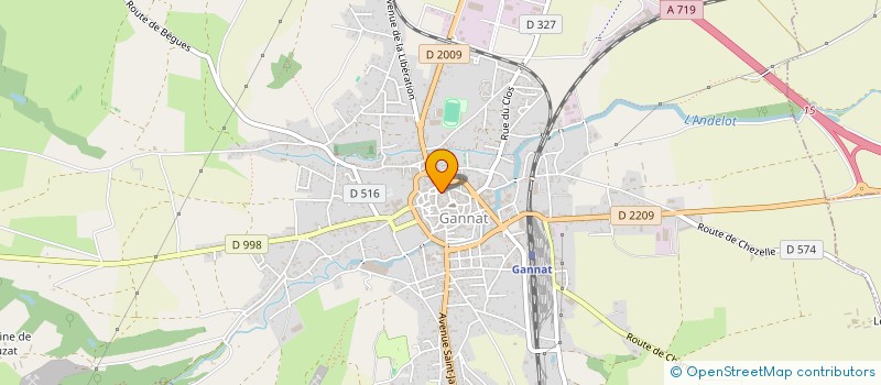 localisation de l'entreprise MADAME GISELE POINCEAUX  GANNAT