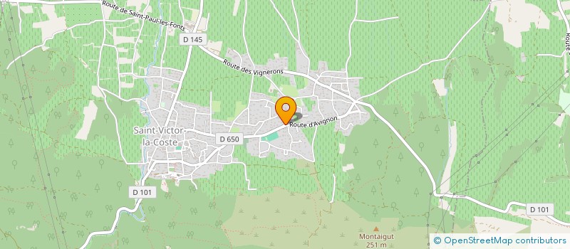 localisation de l'entreprise MADAME GISELE QUERITET  SAINT-VICTOR-LA-COSTE