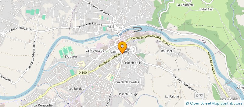 localisation de l'entreprise MADAME GISELE RAMADE  SAINT-JUERY