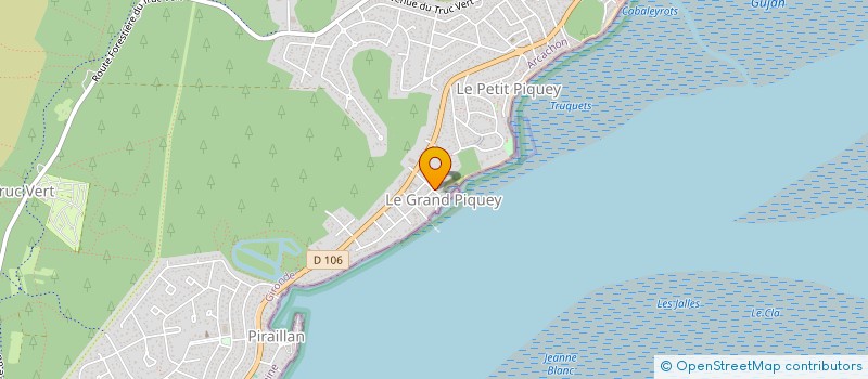 localisation de l'entreprise MADAME GISELE RAOUX  LEGE-CAP-FERRET