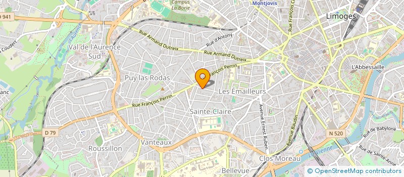 localisation de l'entreprise MADAME GISELE RENAUDIE à LIMOGES