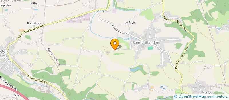 localisation de l'entreprise MADAME GISELE RONGY  SAINTE-BLANDINE