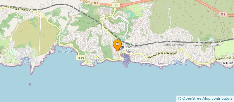 localisation de l'entreprise MADAME GISELE RUIDAVETS  SAUSSET-LES-PINS