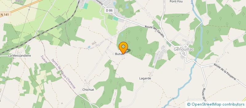 localisation de l'entreprise MADAME GISELE TOUYERAS à TERRES-DE-HAUTE-CHARENTE