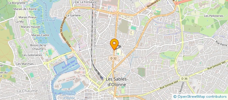 localisation de l'entreprise MADAME GISELE TOUZEAU  LES SABLES D'OLONNE