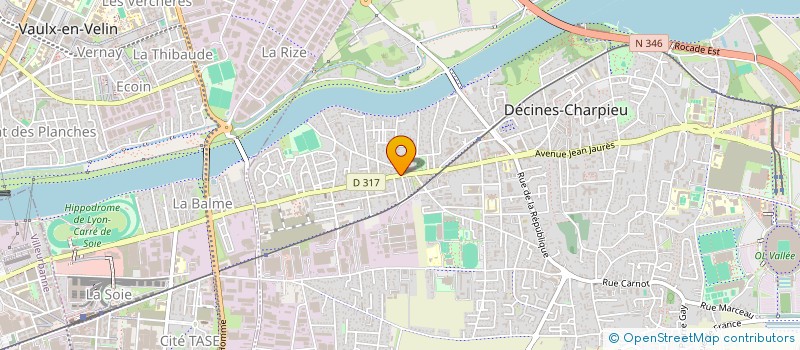 localisation de l'entreprise MADAME GISELE VERNE  DECINES-CHARPIEU