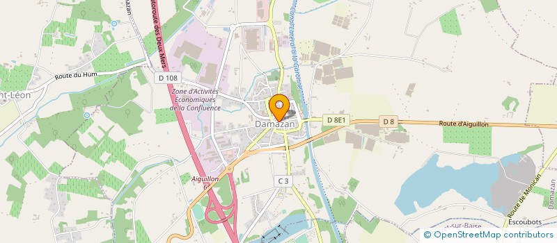 localisation de l'entreprise MADAME GISLAINE BALDET  DAMAZAN