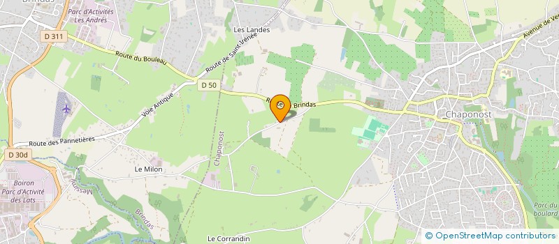 localisation de l'entreprise MADAME GISLAINE DESBOS  CHAPONOST