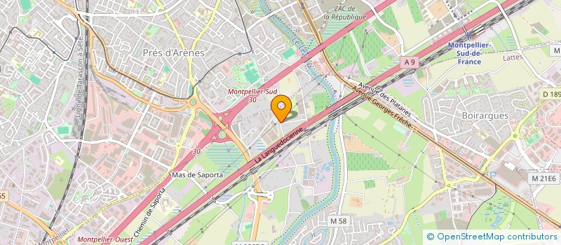 localisation de l'entreprise MADAME GISLAINE LABEAUME  LATTES