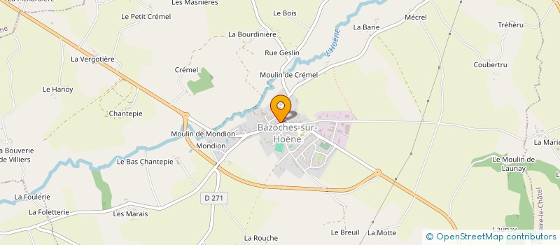 localisation de l'entreprise MADAME GISLAINE SORETTE à BAZOCHES-SUR-HOENE