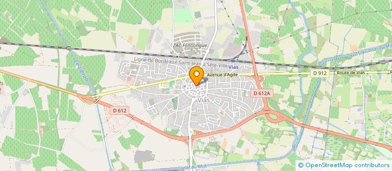 localisation de l'entreprise MADAME GISLHAINE BONNET  VIAS