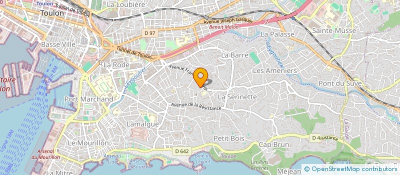 localisation de l'entreprise MADAME GLADYCIA THEARD à TOULON