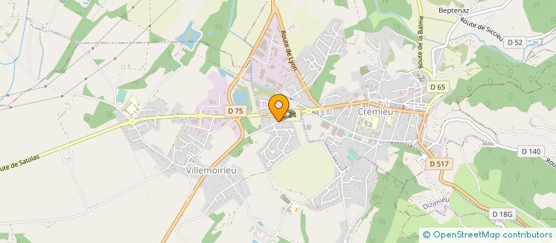 localisation de l'entreprise MADAME GLADYS BOUCAUD  VILLEMOIRIEU