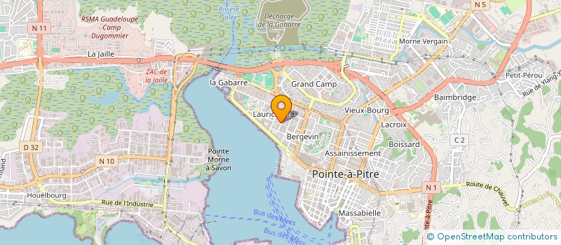 localisation de l'entreprise MADAME GLADYS BOUTIN  POINTE-A-PITRE