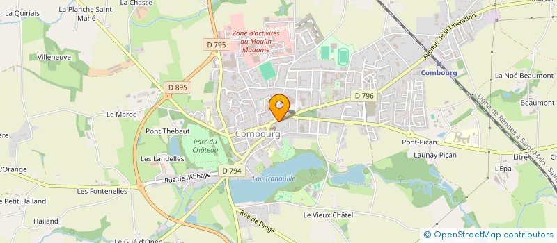 localisation de l'entreprise MADAME GLADYS CULLIERE  COMBOURG