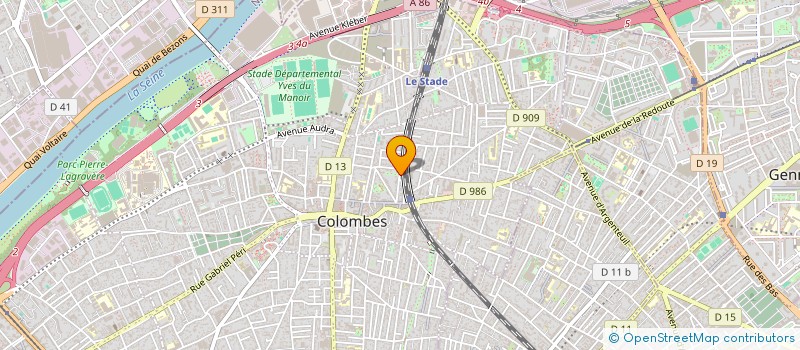 localisation de l'entreprise MADAME GLADYS GOUFFRAN à COLOMBES