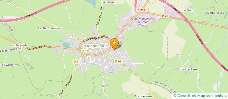 localisation de l'entreprise MADAME GLADYS HUMBERT  MONTMARAULT