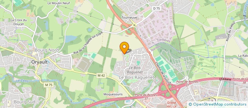 localisation de l'entreprise MADAME GLADYS LEPAROUX à ORVAULT