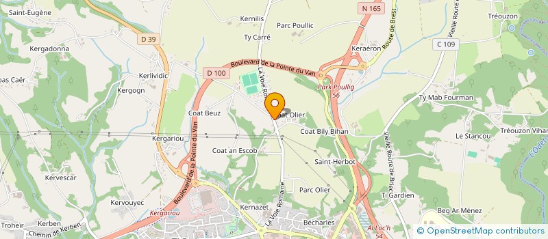 localisation de l'entreprise MADAME GLADYS MOUEZANT  QUIMPER