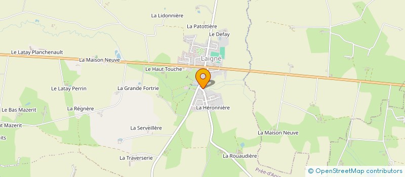 localisation de l'entreprise MADAME GLADYS YVONNE AIMEE COUDOU AHIPEAUD à PREE-D'ANJOU