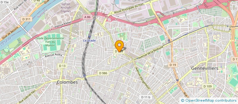 localisation de l'entreprise MADAME GLORIA CRUZ SANCHEZ  COLOMBES