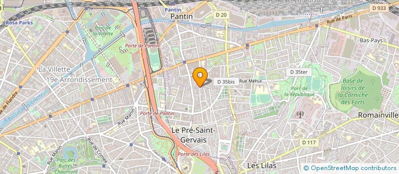 localisation de l'entreprise MADAME GLORIA MYLETH SALGADO ECHEVARRIA  PANTIN