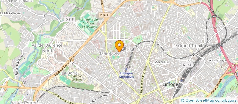localisation de l'entreprise MADAME GLWADYS BOURIOT à LIMOGES