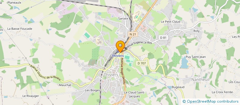 localisation de l'entreprise MADAME GLWADYS LASTERE  THIVIERS