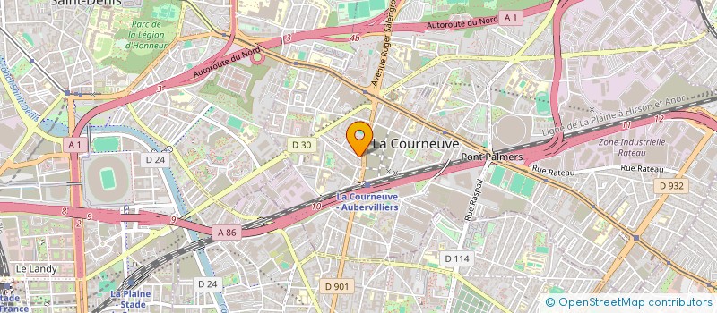 localisation de l'entreprise MADAME GNAKHALLE DIOUARA à LA COURNEUVE