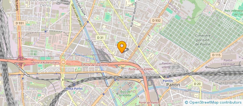 localisation de l'entreprise MADAME GOUNDO MAGASSA  AUBERVILLIERS