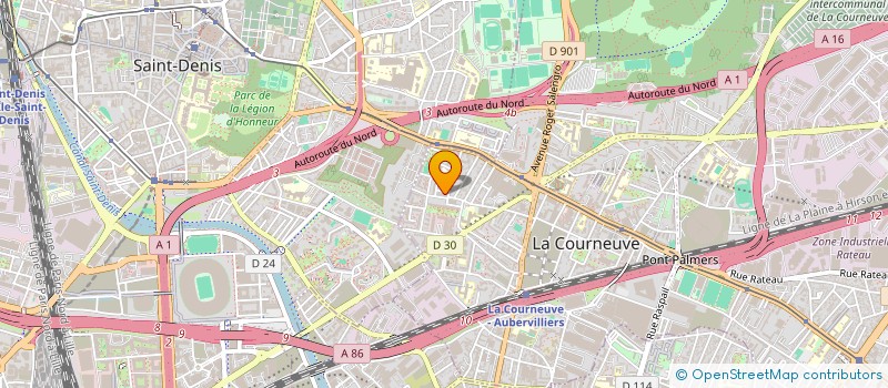 localisation de l'entreprise MADAME GOURO KANE à LA COURNEUVE