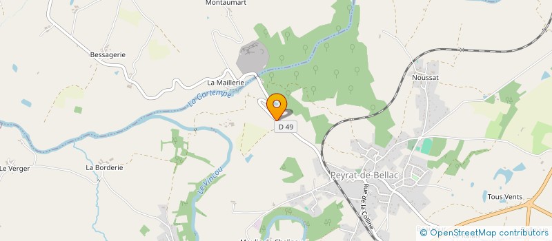 localisation de l'entreprise MADAME GRACE BARTON  PEYRAT-DE-BELLAC