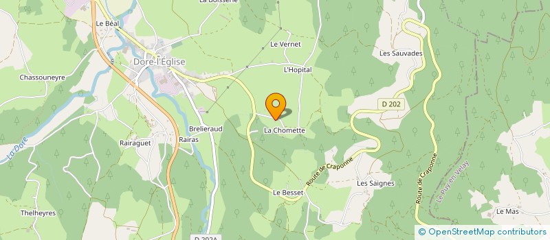 localisation de l'entreprise MADAME GRACE DESCARD  DORE-L'EGLISE