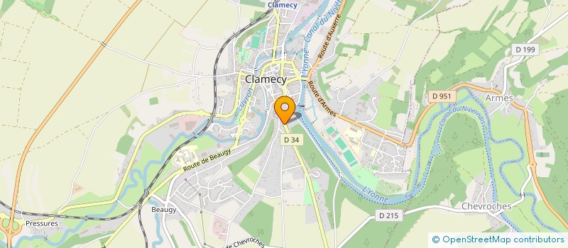 localisation de l'entreprise MADAME GRACE LEROY à CLAMECY