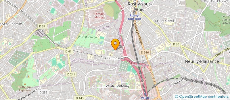 localisation de l'entreprise MADAME GRACE MUZELENGE FUTA à MONTREUIL