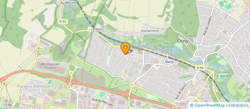 localisation de l'entreprise MADAME GRACE WILFRID NKOUKA MOUTINOU  OSNY